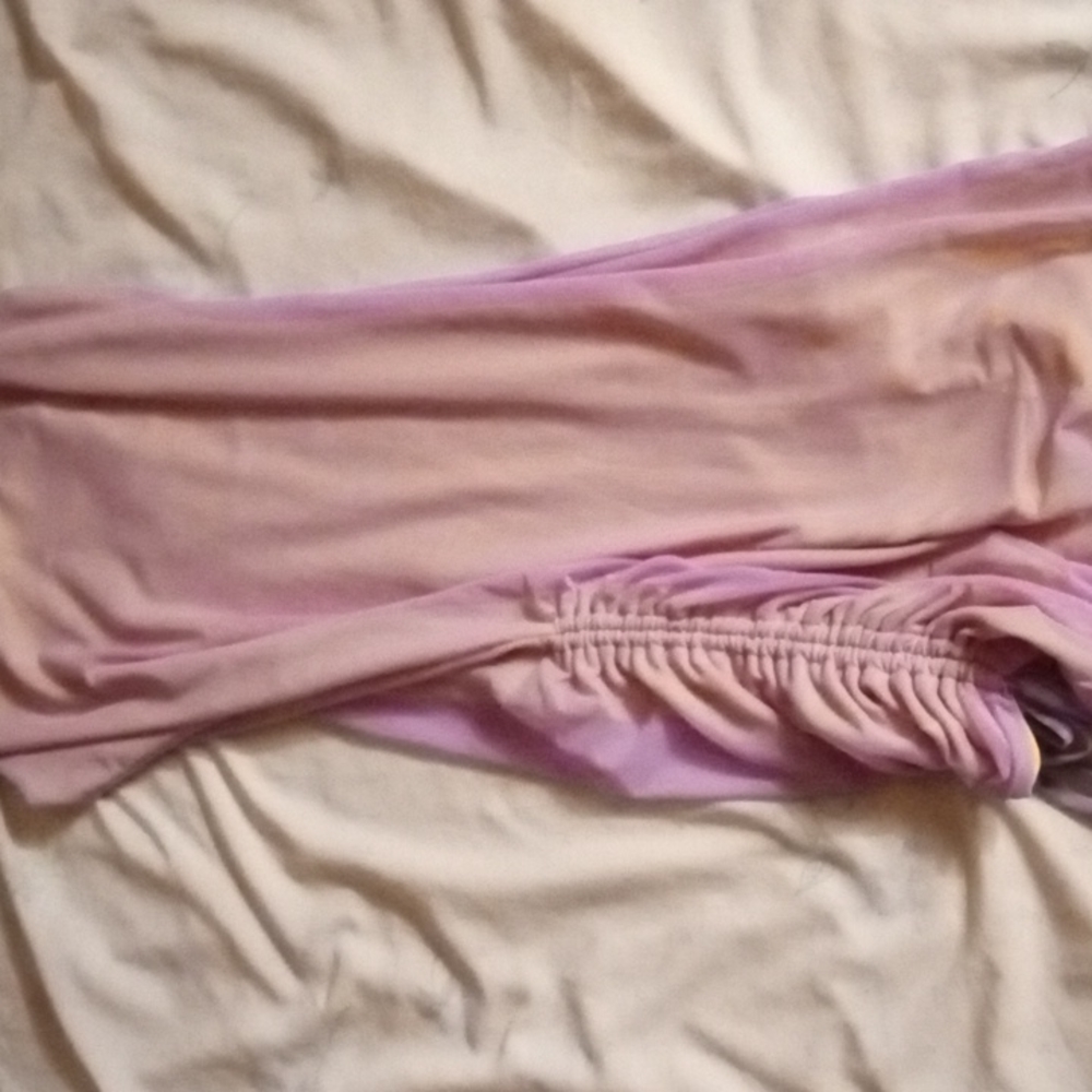 LAVENDER RUCHED BODYCON DRESS - Picture 2 of 4